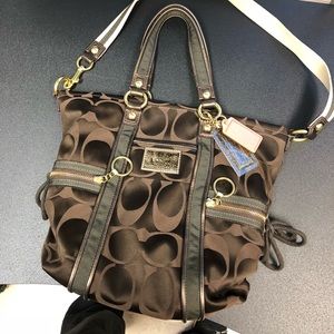Coach brown signature bag like new